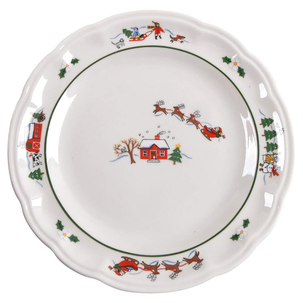 Snow Village Luncheon Plate by Pfaltzgraff-1