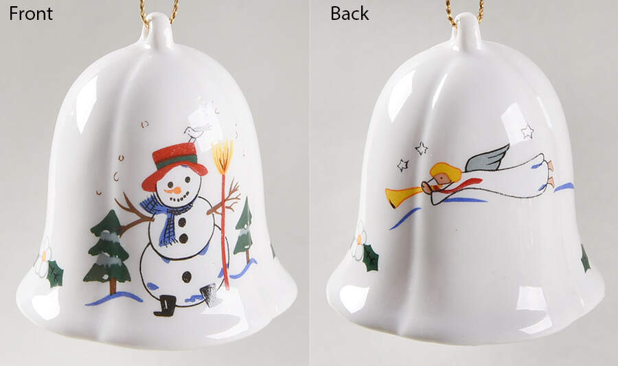 Snow Village Bell Ornament by Pfaltzgraff-1