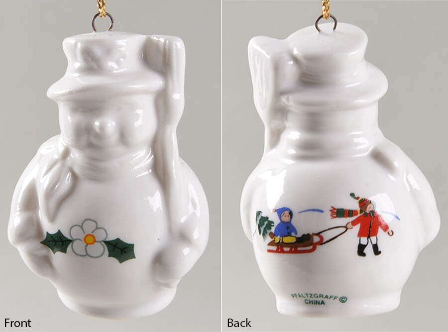 Snow Village Snowman Ornament by Pfaltzgraff-1