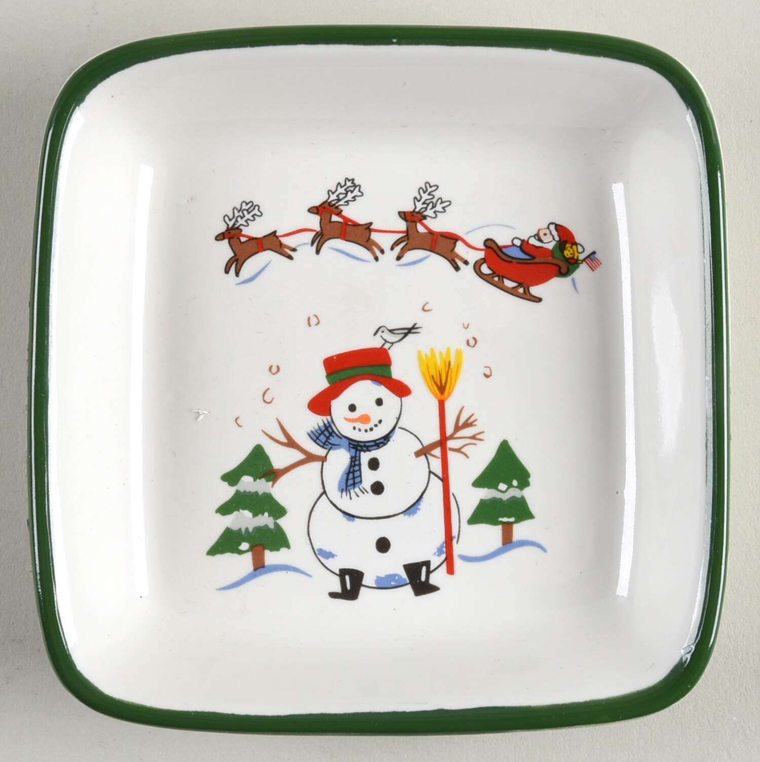 Snow Village Individual Square Dip Dish by Pfaltzgraff-1