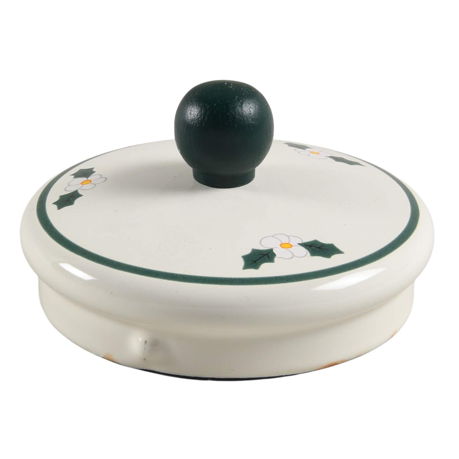 Snow Village Lid for Metal Kettle by Pfaltzgraff-1