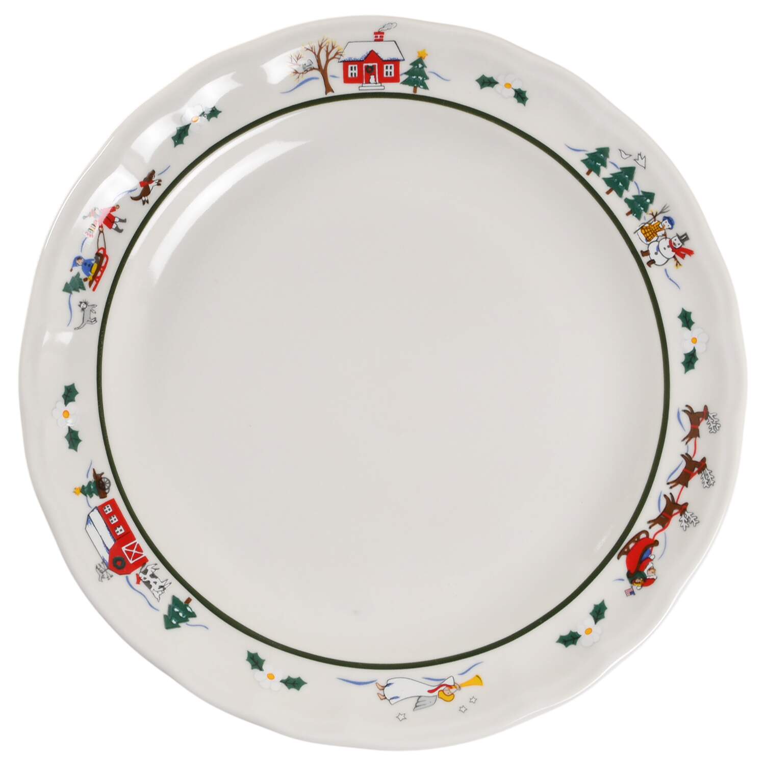 Snow Village Dinner Plate by Pfaltzgraff-1