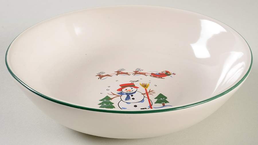 Snow Village Individual Salad Bowl by Pfaltzgraff-1