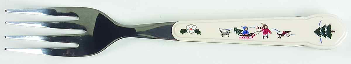 Snow Village Individual Salad Fork by Pfaltzgraff-1