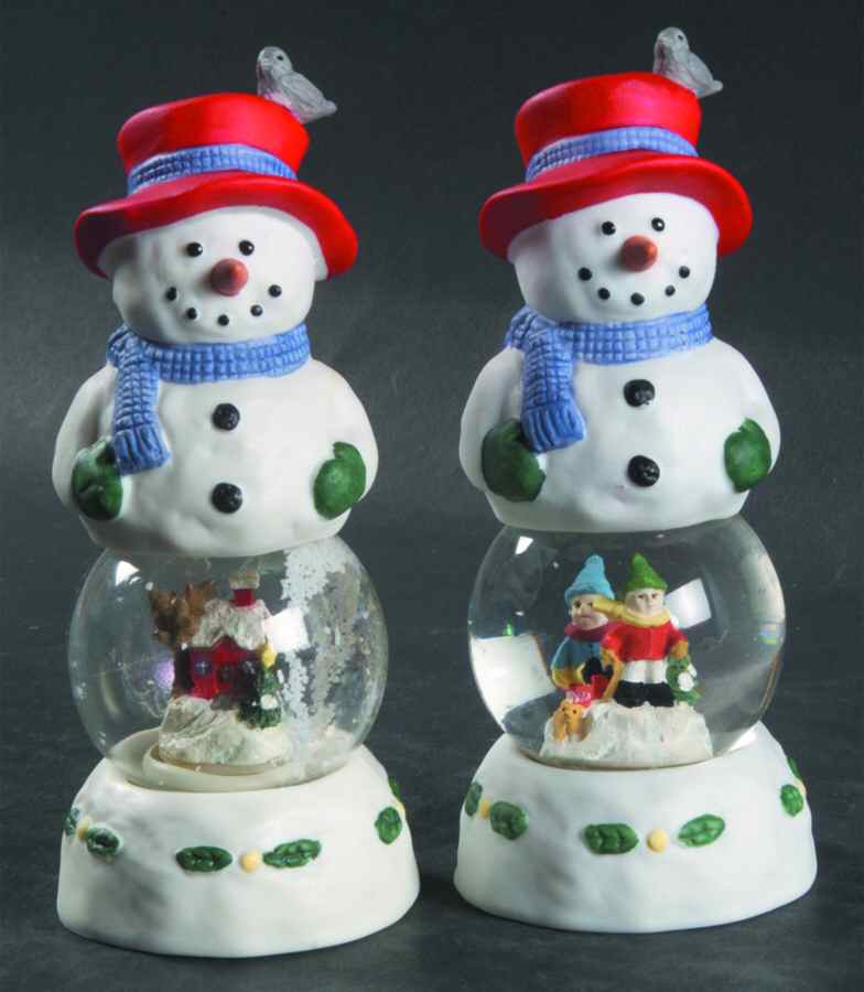 Snow Village Snow Globe Salt & Pepper Set by Pfaltzgraff-1