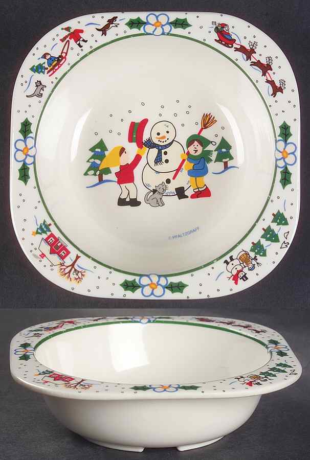 Snow Village Melamine Soup/Cereal Bowl by Pfaltzgraff-1