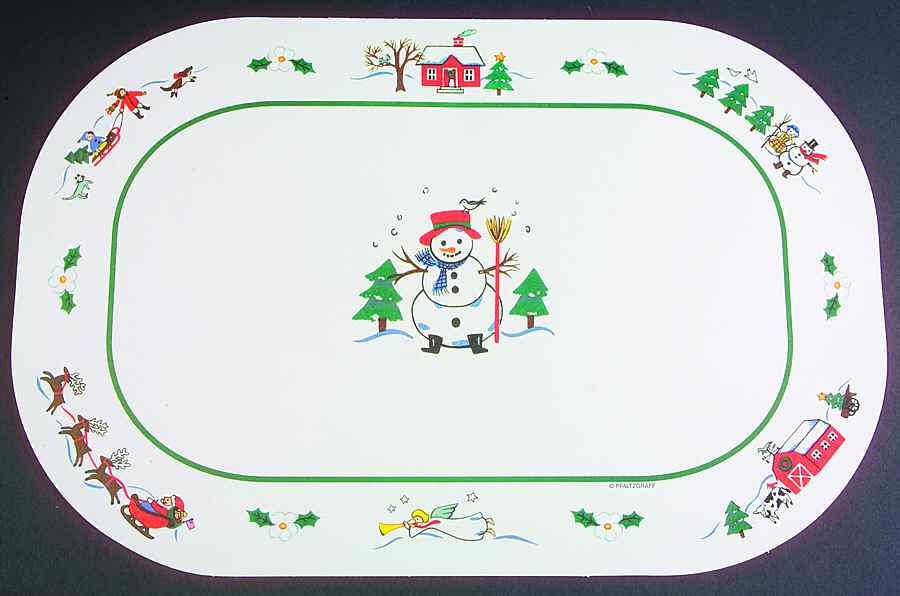 Snow Village Reversible Vinyl Placemat by Pfaltzgraff-1