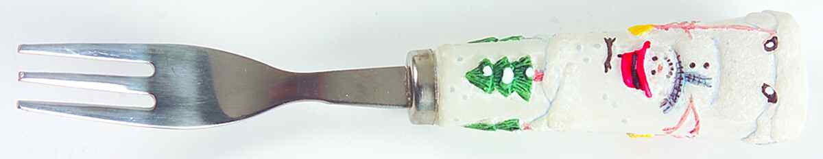 Snow Village Hors d"Oeuvre Fork by Pfaltzgraff-1