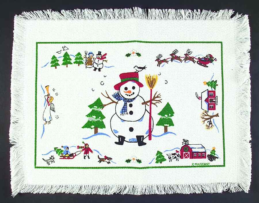 Snow Village Cloth Placemat by Pfaltzgraff-1
