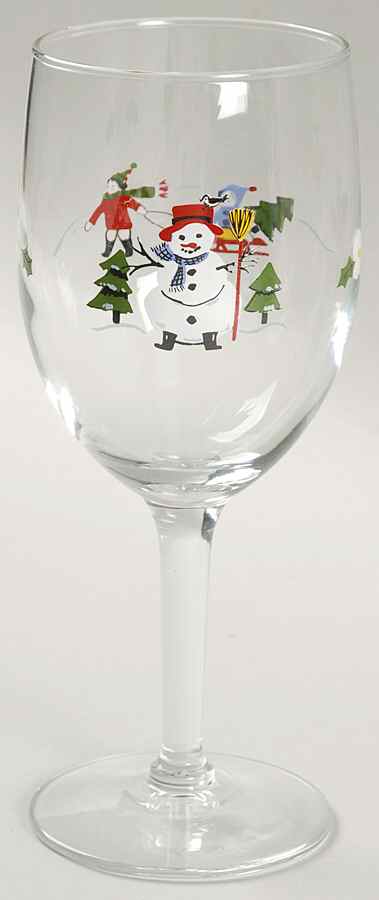 Snow Village Glassware Wine by Pfaltzgraff-1