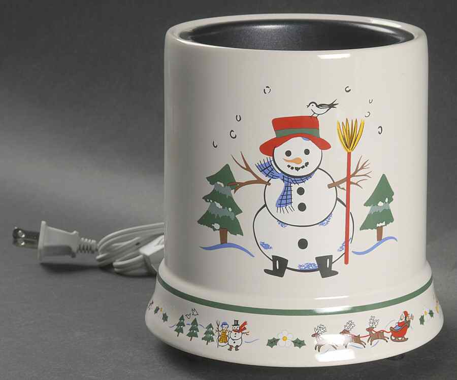 Snow Village Electric Candle Jar Warmer by Pfaltzgraff-1