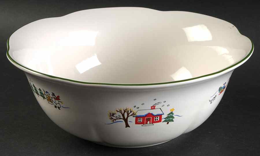 Snow Village Holiday Serving Bowl by Pfaltzgraff-1