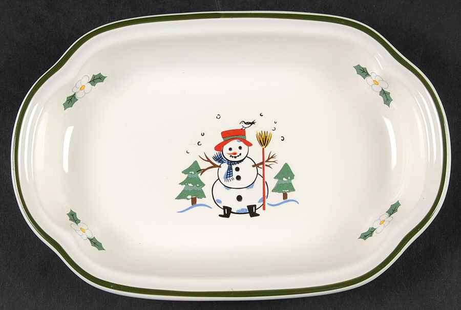 Snow Village Hors d'Oeuvre Tray by Pfaltzgraff-1