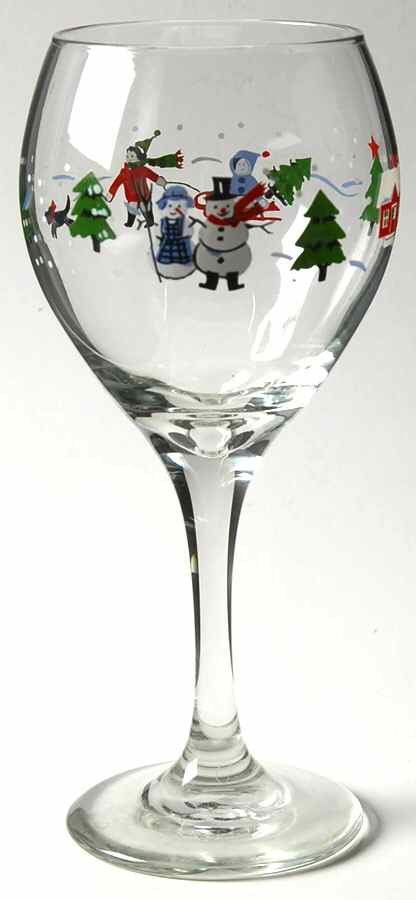 Snow Village Glassware Goblet by Pfaltzgraff-1