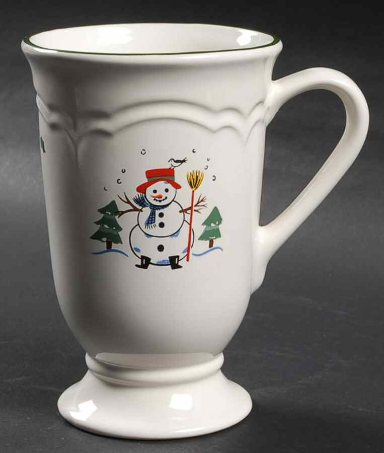 Snow Village Pedestal Mug by Pfaltzgraff-1