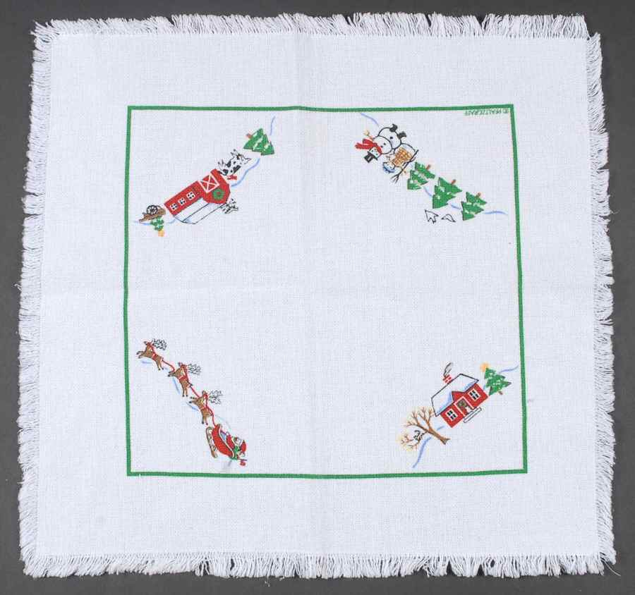Snow Village Cloth Napkin by Pfaltzgraff-1