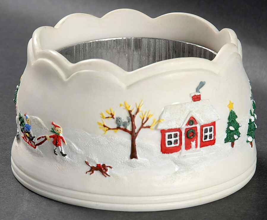 Snow Village 2" Pillar Candleholder by Pfaltzgraff-1