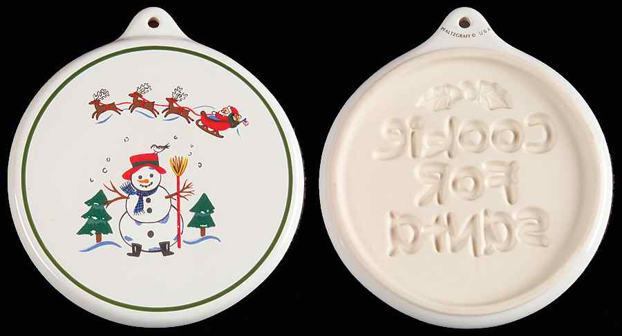 Snow Village Cookie Mold/Press by Pfaltzgraff-1
