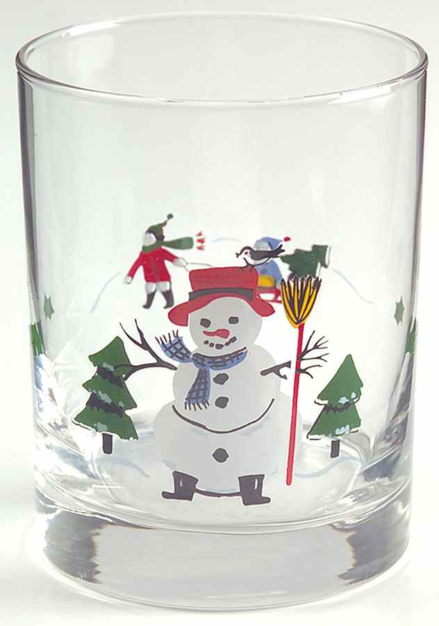 Snow Village 12 Oz Glassware Double Old Fashioned by Pfaltzgraff-1