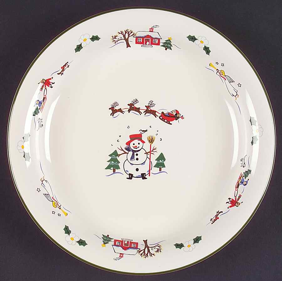 Snow Village Breakfast Plate by Pfaltzgraff-1