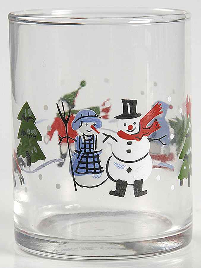 Snow Village Glassware Votive Candleholder by Pfaltzgraff-1