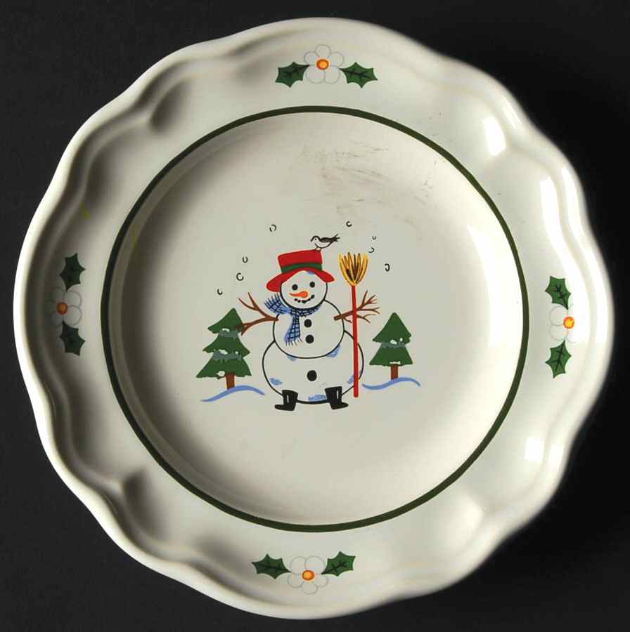 Snow Village Bread & Butter/Dessert Plate by Pfaltzgraff-1