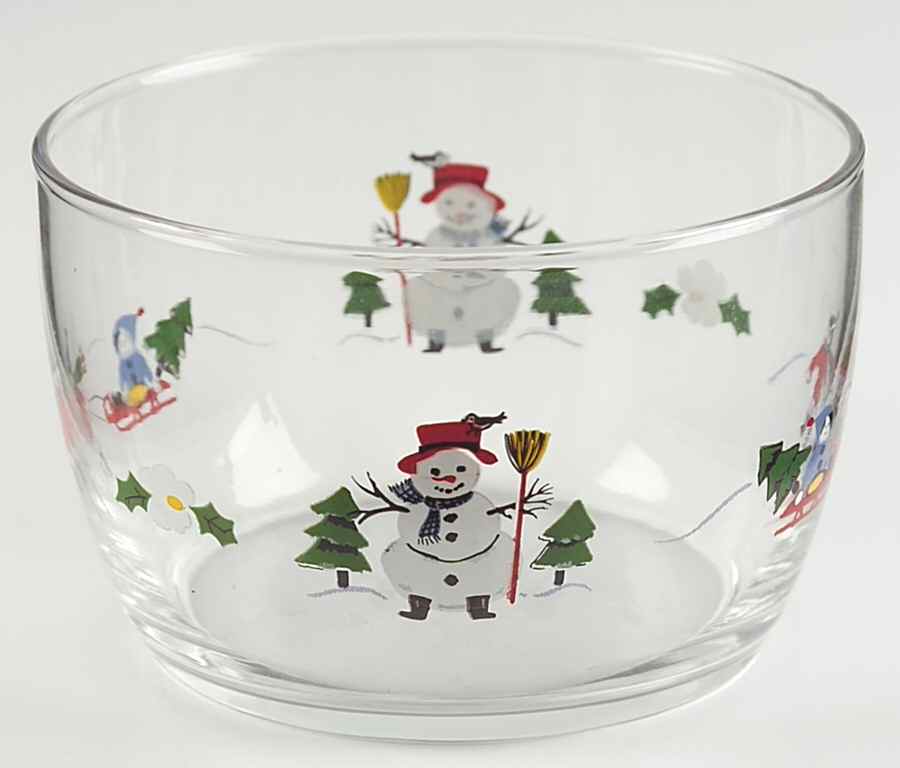 Snow Village Glassware All Purpose Bowl by Pfaltzgraff-1