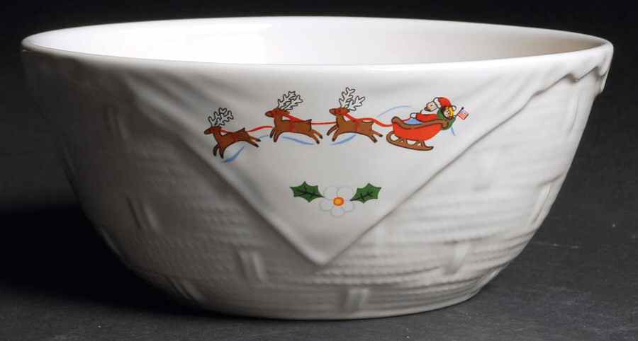 Snow Village Basket Bowl by Pfaltzgraff-1