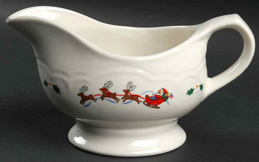 Snow Village Gravy Boat by Pfaltzgraff-1