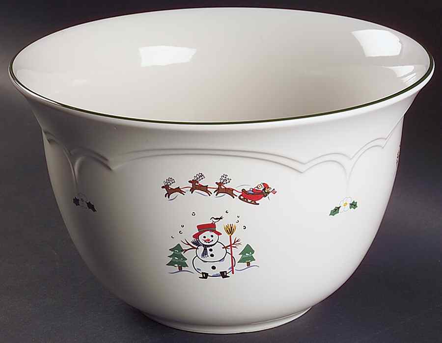 Snow Village Round Great Bowl by Pfaltzgraff-1