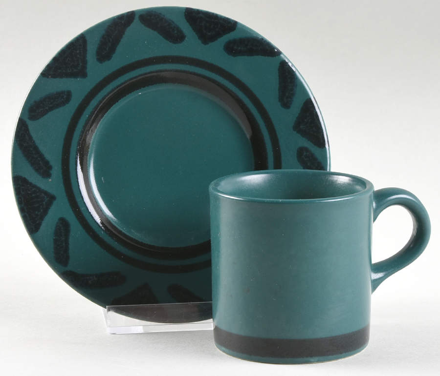Solstice Flat Demitasse Cup & Saucer Set by Pfaltzgraff-1