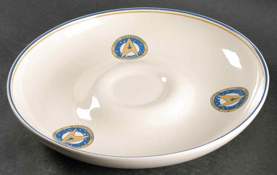 Star Trek (Stoneware) Chip Bowl/Plate for Chip & Dip Set by Pfaltzgraff-1