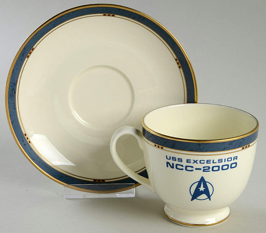 Star Trek (Bone China) Footed Cup & Saucer Set by Pfaltzgraff-1