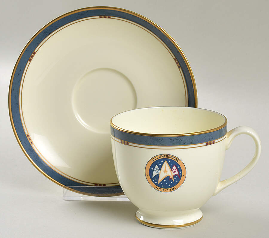 Star Trek (Bone China) Footed Cup & Saucer Set by Pfaltzgraff-1