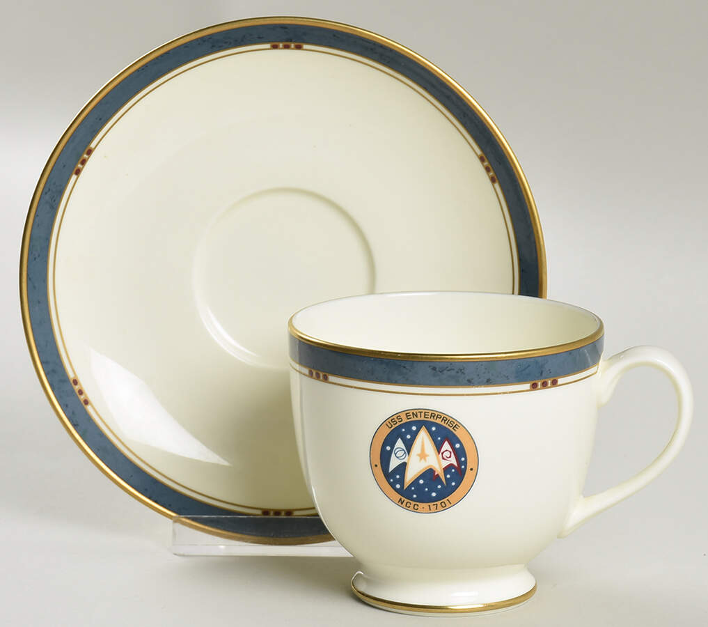 Star Trek (Bone China) Footed Cup & Saucer Set by Pfaltzgraff-1