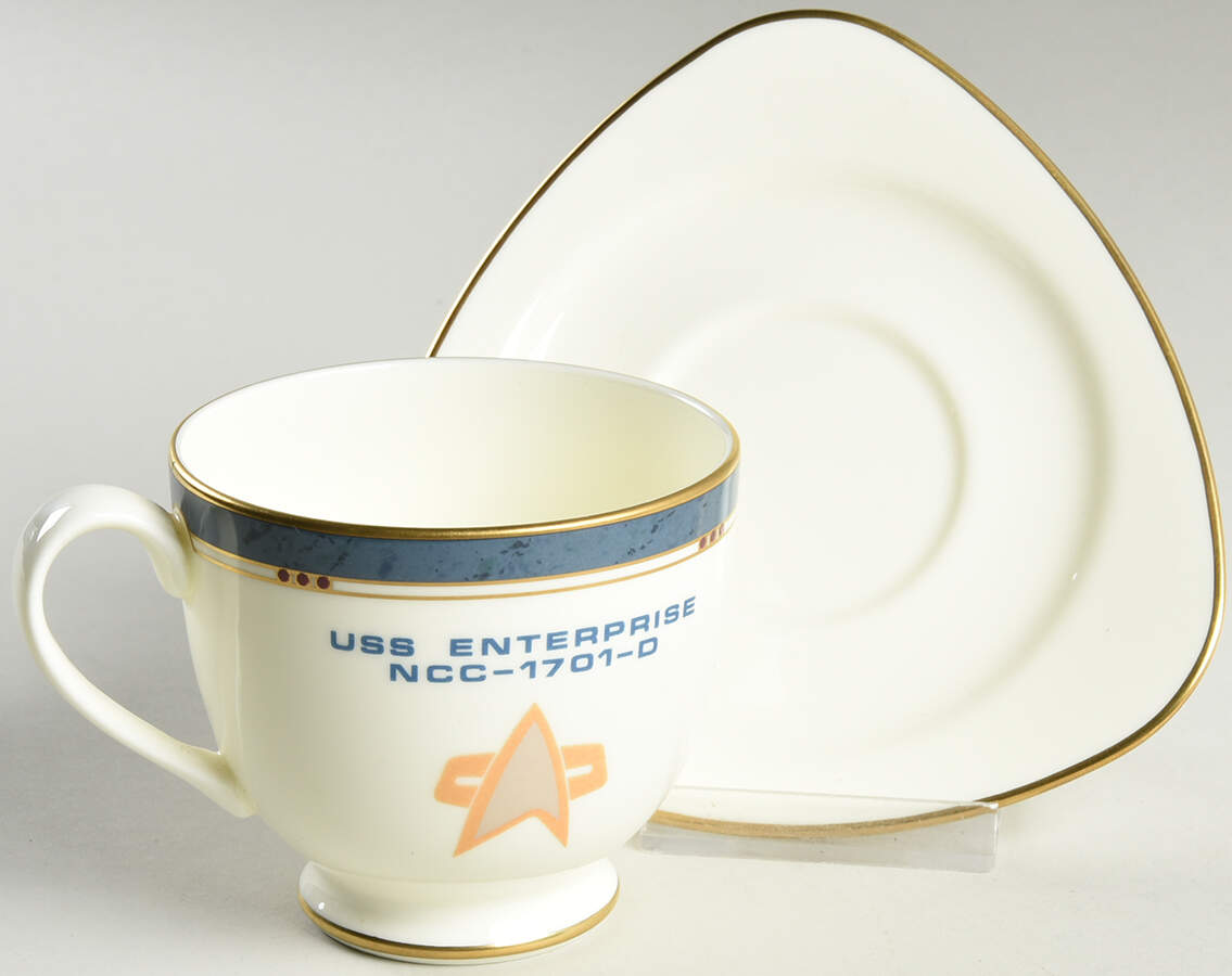 Star Trek (Bone China) Footed Cup & Saucer Set by Pfaltzgraff-1