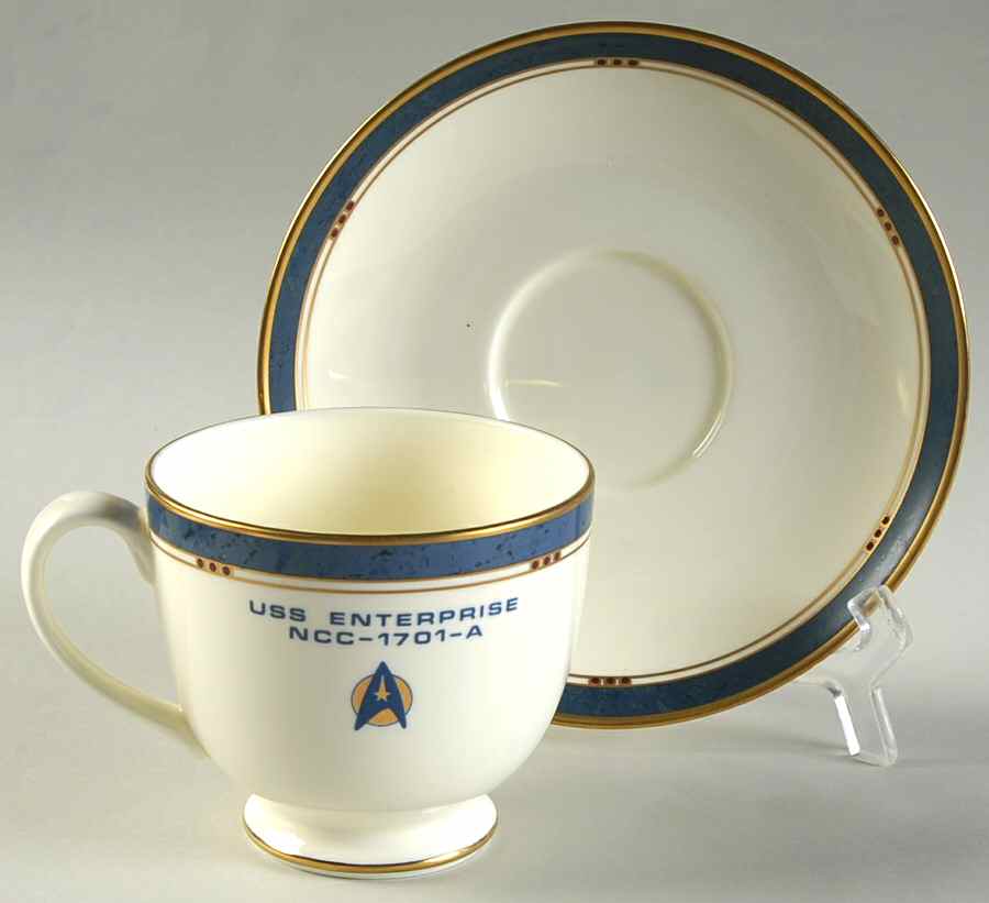 Star Trek (Bone China) Footed Cup & Saucer Set by Pfaltzgraff-1