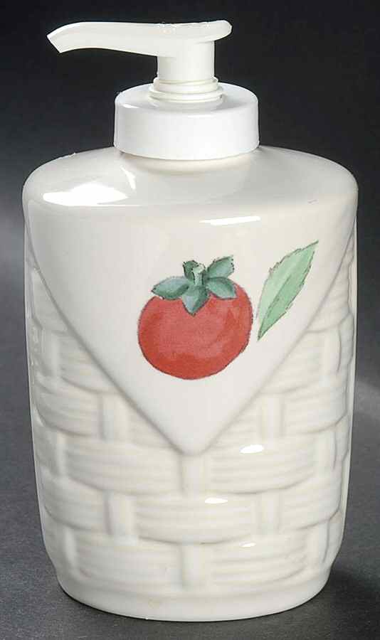 Summer Garden Basketweave Lotion Dispenser by Pfaltzgraff-1