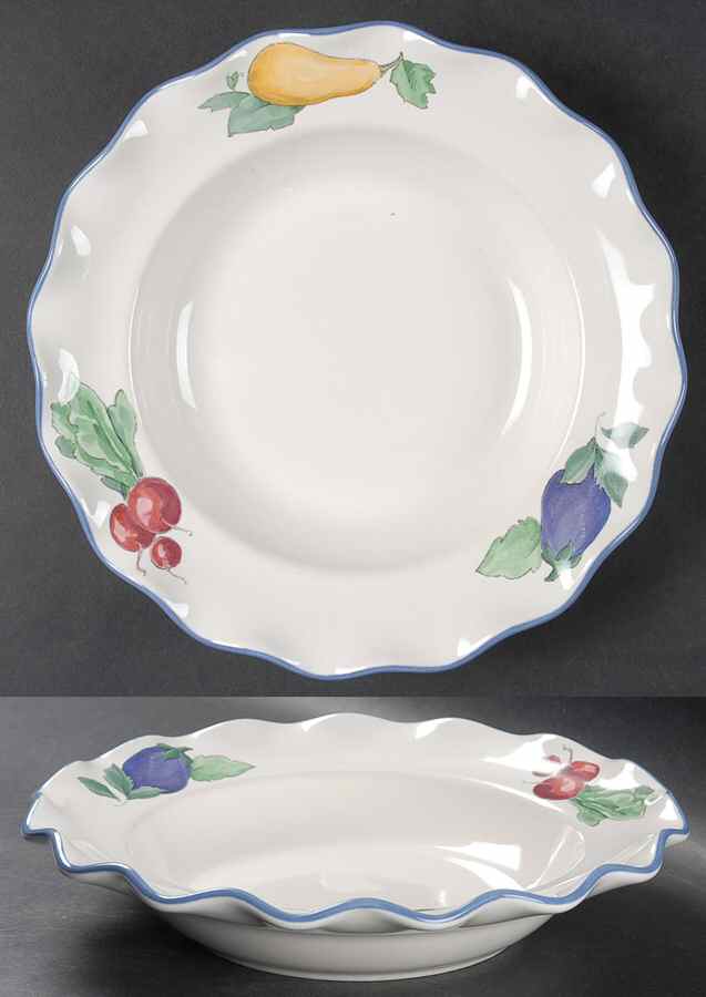 Summer Garden Fluted Rim Soup Bowl by Pfaltzgraff-1