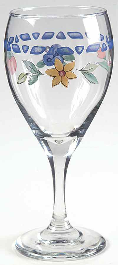 Summer Garden 10 Oz Glassware Wine Goblet by Pfaltzgraff-1