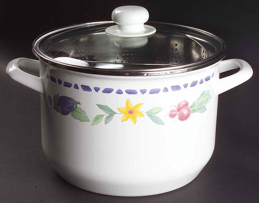 Summer Garden 8 Quart Stockpot/Steamer with Glass Lid by Pfaltzgraff-1