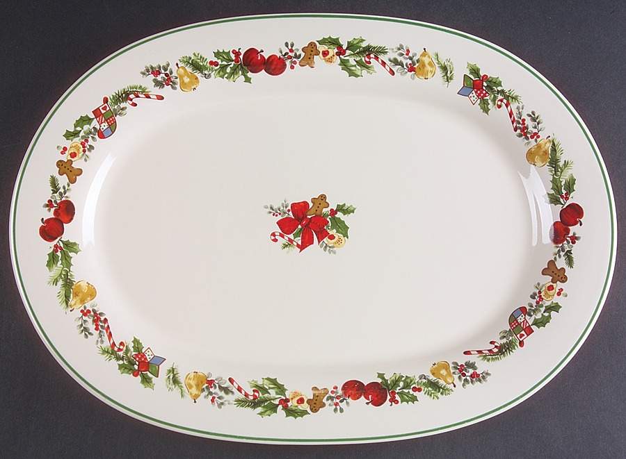 Sugar Plum 14" Oval Serving Platter by Pfaltzgraff-1