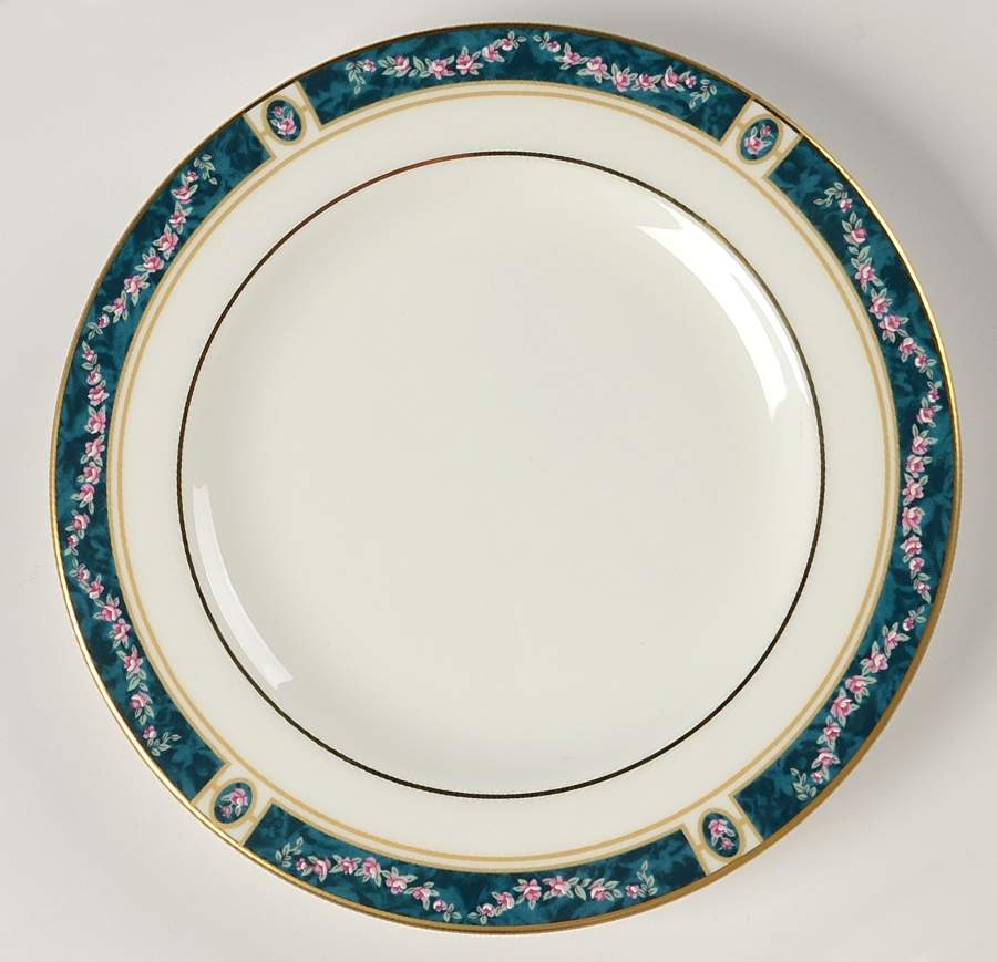 Teal Garland Bread & Butter Plate by Pfaltzgraff-1