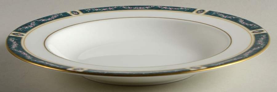 Teal Garland Large Rim Soup Bowl by Pfaltzgraff-1