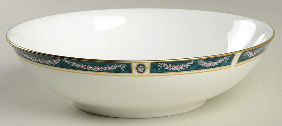 Teal Garland 9" Round Vegetable Bowl by Pfaltzgraff-1