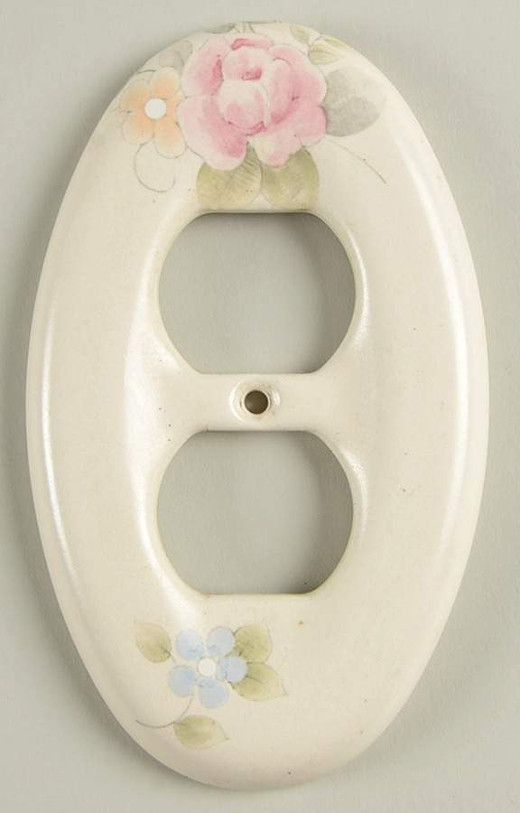 Tea Rose Double Electrical Outlet Cover by Pfaltzgraff-1