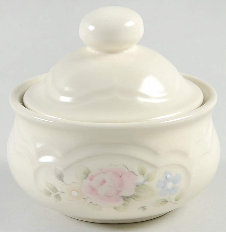 Tea Rose Sugar Bowl & Lid by Pfaltzgraff-1
