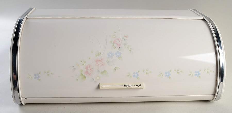 Tea Rose Metal Bread Box by Pfaltzgraff-1