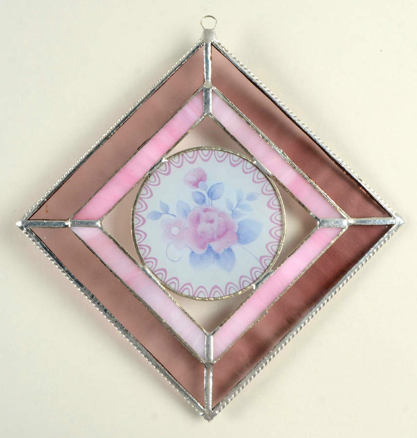 Tea Rose Sculptured Glass Sun Catcher by Pfaltzgraff-1