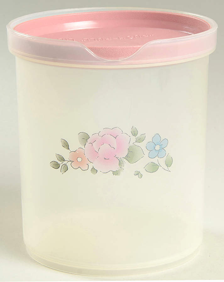 Tea Rose 5" Plastic Storage Jare & Lid by Pfaltzgraff-1